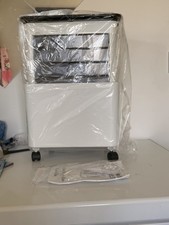 Image of Portable Air Conditioner with Wheels & Remote Control, White/Black