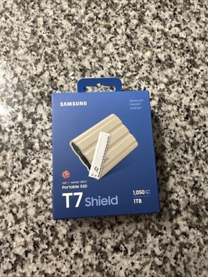 Samsung T7 Shield 1TB External Rugged Water Resistant SSD - Beige (MU-PE1T0K/AM)