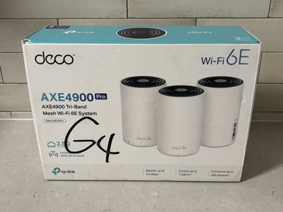 TP-Link Deco XE70 Pro White AXE4900 Pro Tri Band Mesh Wi-Fi 6E System - 3 Pack