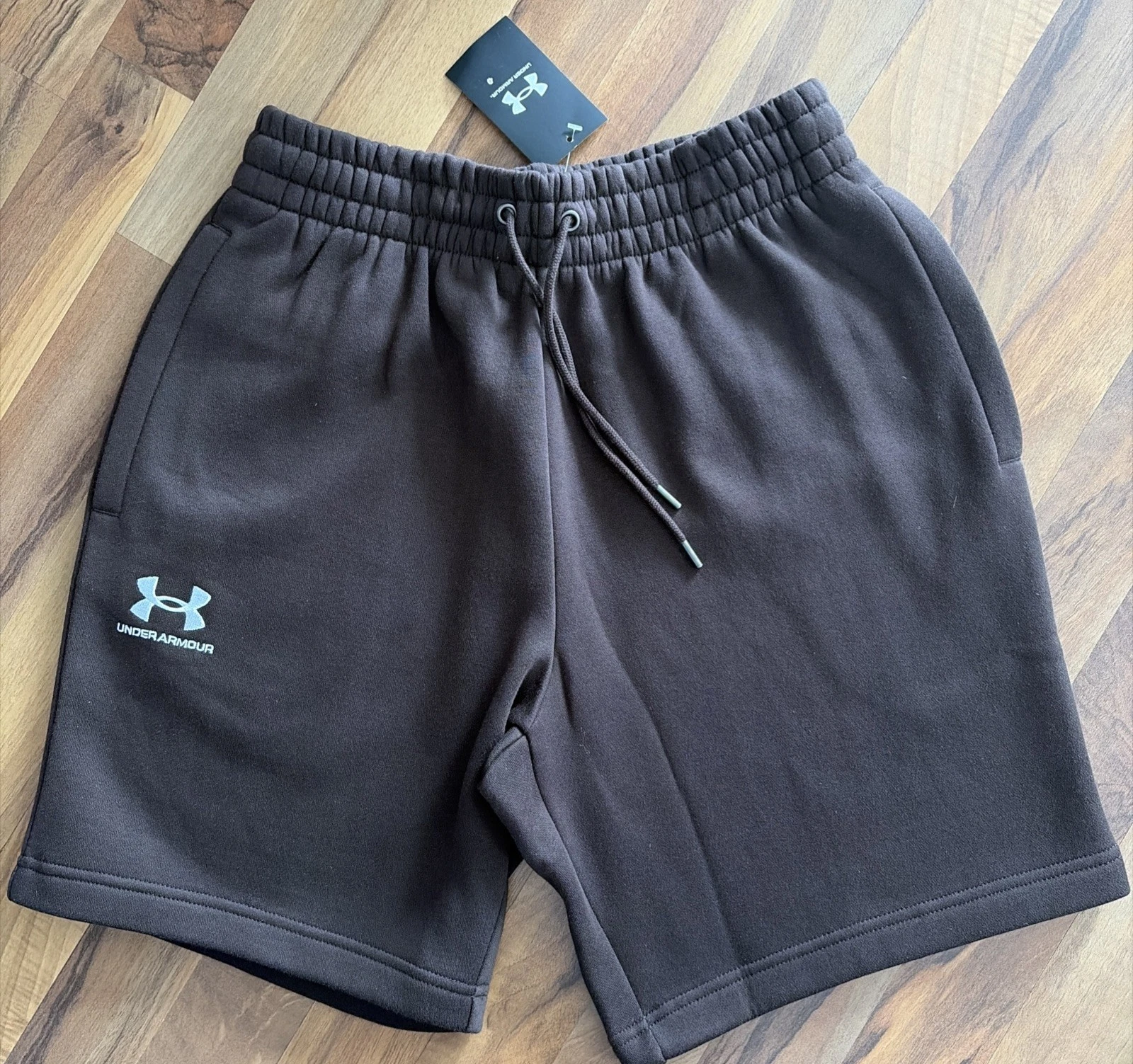Under Armour Icon Fleece Brown Shorts Mens Size Medium