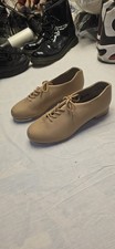Capezio Tap Dance Shoes 443 Tele Tone Tap Lace Up Size 1.5 M Tan color