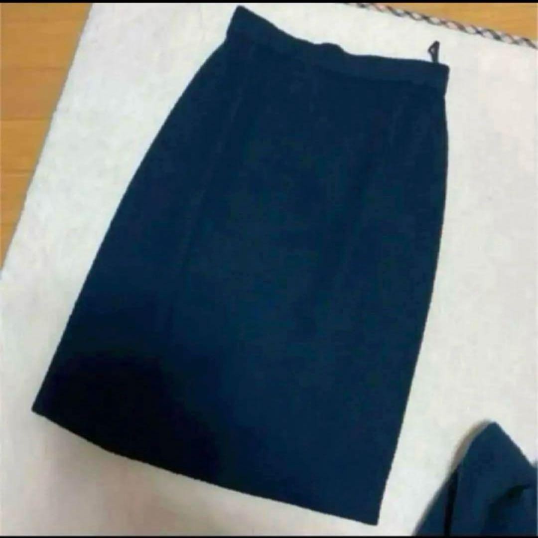 Vintage CHANEL Skirt Suit Set Dark Navy 94P Size 38 M image 6