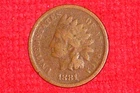 1881, *(Rare)*, Antique Coin, Indian Head Penny, (145 Years Old).