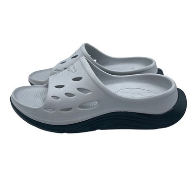 Reebok Molded Comfort Platform Slides Sandals Recovery Gray Mens 7