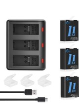 Image of Rechargeable Batteries Compatible for Gopro Hero 12/11/10/9 Black Action Camera