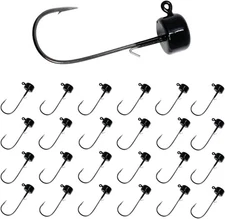 Reaction Tackle Ned Rig Jig Heads - Mushroom Head Shroom 3/16 oz, Black 