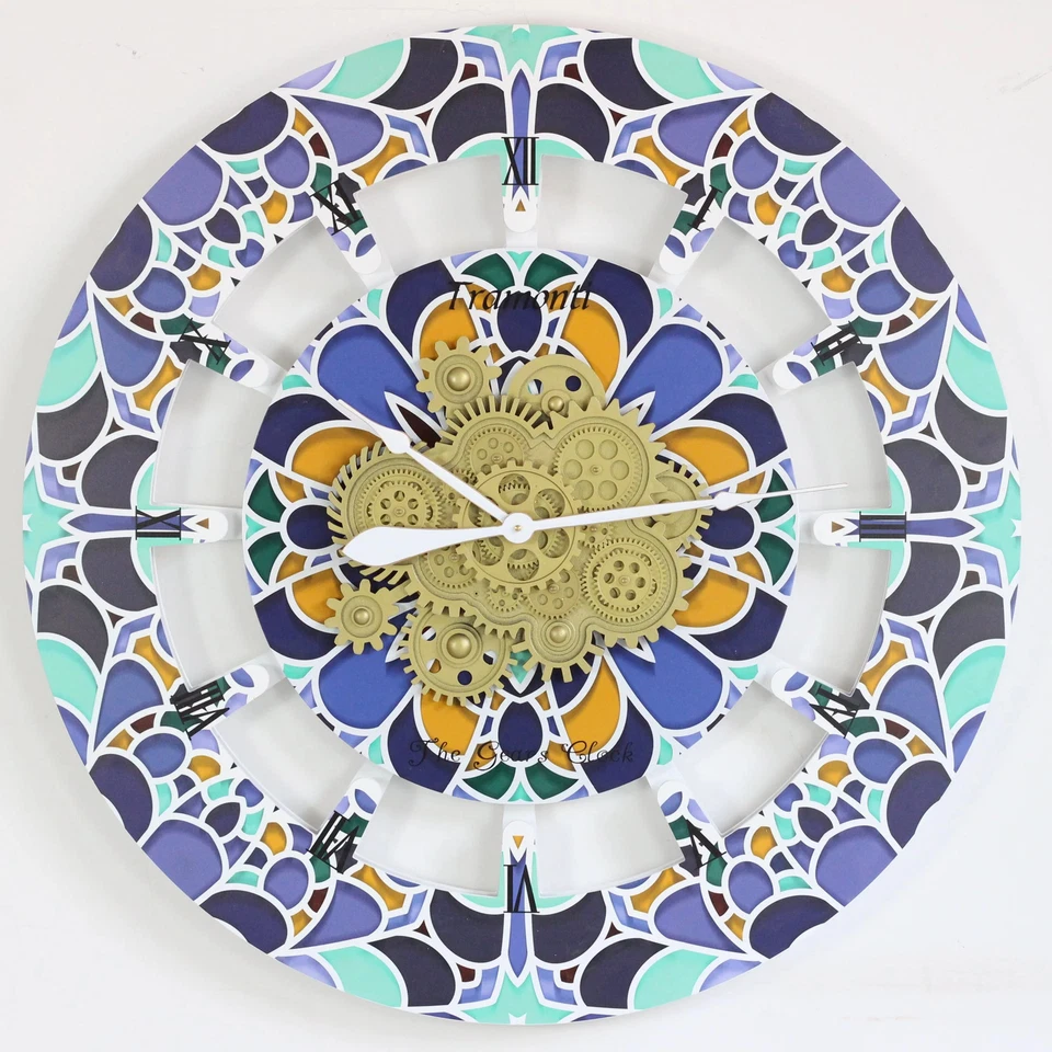 The Gears Reloj ITALIA LINE RELOJ DE PARED REDONDO 36 PULGADAS TRAMONTI Foto 2 de 4