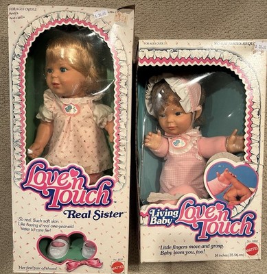 Love N Touch Real Sister & Living Baby By Mattel 1980 New In Box