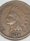 US Mint - 1878 Indian Head 1C { Semi-Key Date } Copper Penny - One Cent [F Fine]