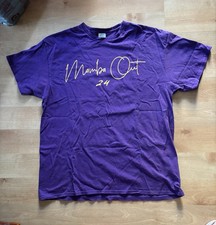 MAMBA OUT Purple Gold KOBE BRYANT 24 Lakers Basketball NBA XL SUPPORTEES Shirt