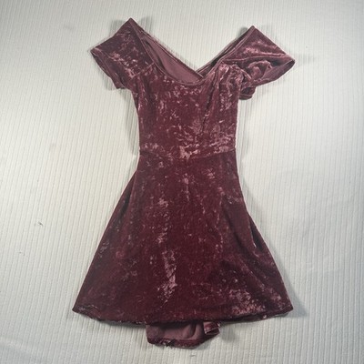 princess polly baby blue dress Burgundy Skater Dress main image 0