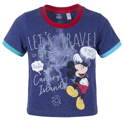 Disney Mickey Mouse T-Shirt Kinder Jungen  Größe 92 - 152 kurzarm Blau  - Bild 1 von 4