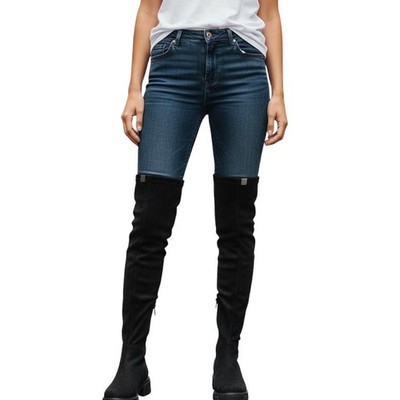 NWOT Unisa Black Women's Thigh High Over Knee Boots Shoes 1/2 New No  Tags