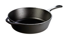 Lodge 5 Qt Pre-Seasoned Cast Iron Deep Skillet - Teardrop Handle