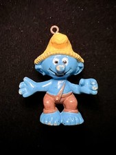 Rare Smurfs Farmer NAT Smurf Figure Vintage 1...
