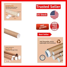 Durable 3-Ply 3" x 12" Mailing Tubes - Ideal for Document Shipping (24-Pack)