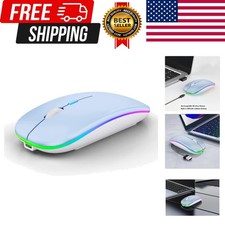 Wireless Bluetooth Mouse Rechargeable Laptop Mice with LED Lights Silent Slim...