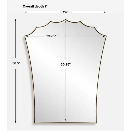 MONARCH MODERN STAINLESS STEEL WALL VANITY MIRROR UTTERMOST 09972 - Picture 5 of 5