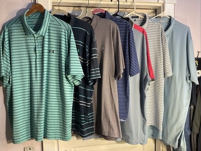 LOT OF 7 High End-Peter Millar, Under Armour, Travis Matthew & More Polos Sz 2XL