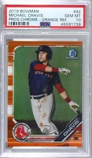 2019 Bowman Chrome Prospects Orange Refractor 11/25 Michael Chavis PSA 10 03nt