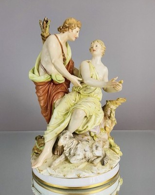 Spectacular KPM Berlin Figurine Of Apollo And Daphne 19th C, 1st QLTY  RARE 