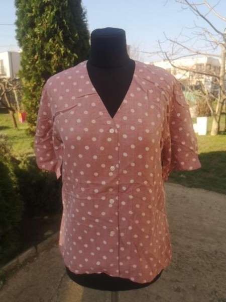 Women Cacharel Shirt Pink Silk 36