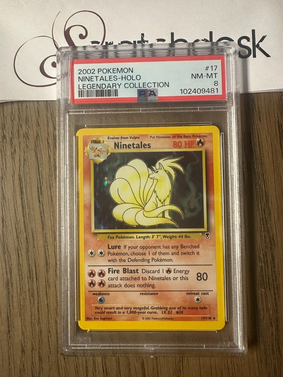 PSA 8 - Pokemon NINETALES 17/110 - LEGENDARY COLLECTION - HOLO FOIL Rare