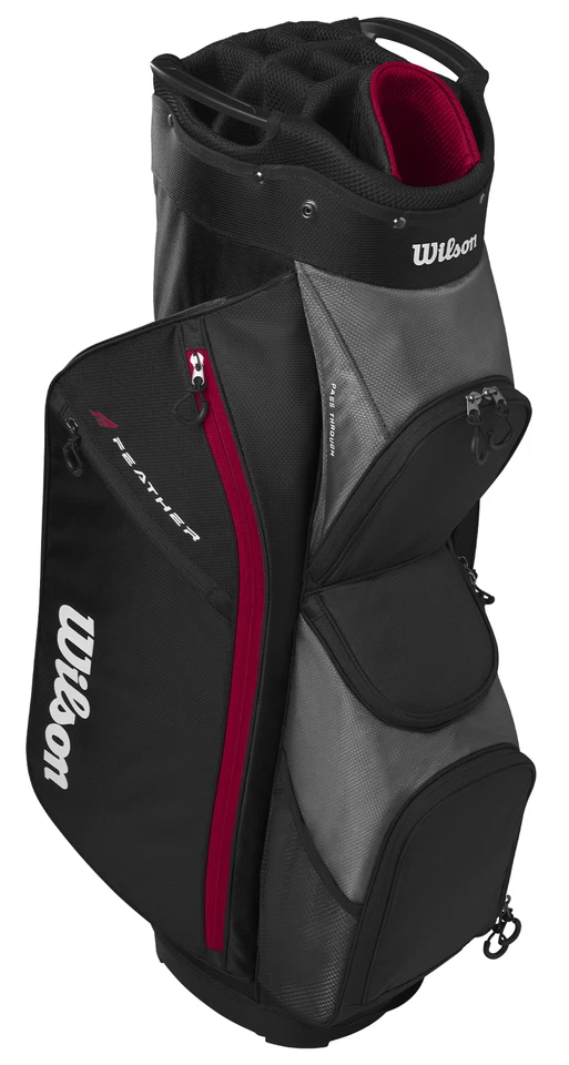 Carro de golf Wilson Feather 2025 negro gris rojo bolsa Foto 3 de 4