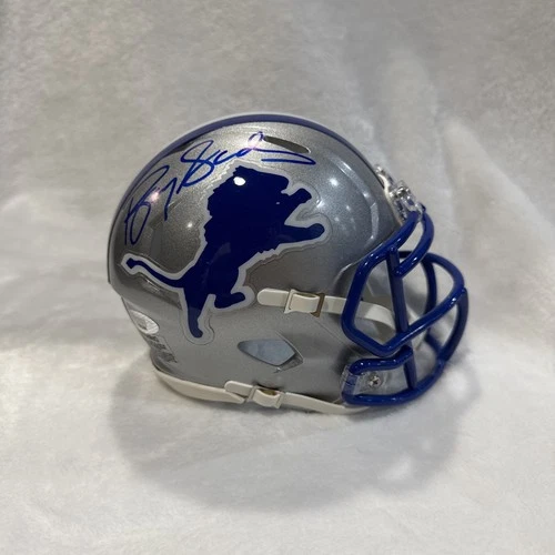 Barry Sanders Signed Autographed Riddell Detroit Lions Mini Helmet Tri-Star COA