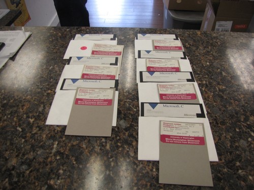 Lot of (7) Microsoft Compiler Vers. 6.0 5.25" Disks - Showroom Software - JD455 - Picture 1 of 6