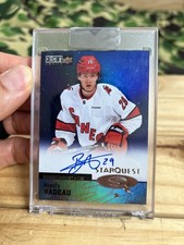 2024-25 Upper Deck Clear Cut Bradly Nadeau RC StarQuest Auto HURRICANES