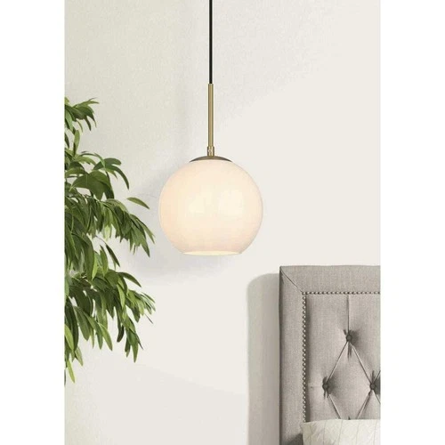 Living District LD2207SG Baxter 1 Light 8 inch Satin Gold Pendant Ceiling Light - Picture 2 of 10