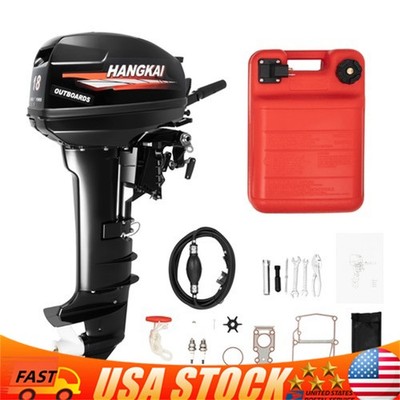 2Stroke 18HP Outboard Motor Gasoline Boat Engine Water Cool 246CC Tiller Control