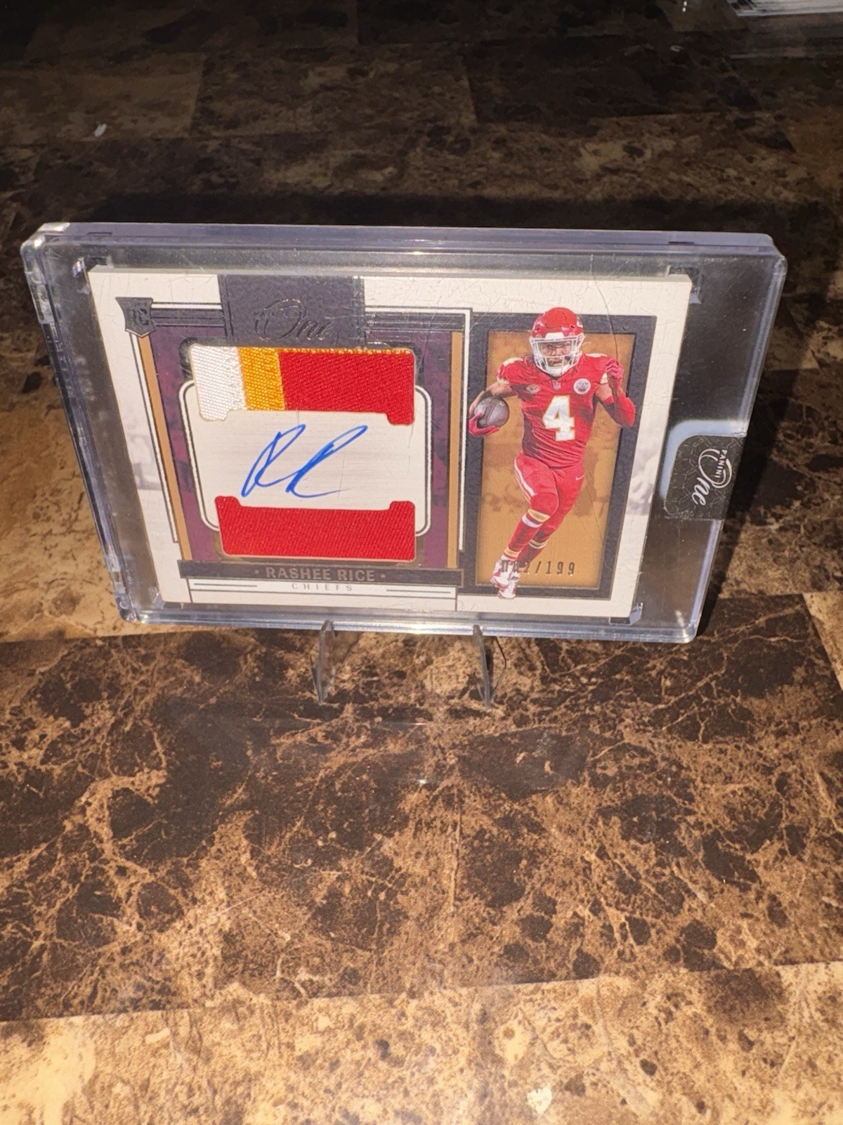 Rashee Rice Panini One #42 Dual Patch Autograph-Gold