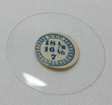 GLASS POCKET WATCH CRYSTAL WATCHMAKER SIZE 18 1/16 H 7 REPLACEMENT PART 367