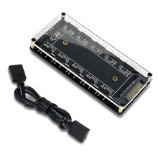 5V 3Pin ARGB LED Hub 10 Way 5V 3 Pin RGB Splitter Controller with Acrylic Shell