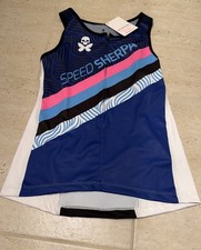 Betty Designs New Womens 2XL Tri Triathlon Cycling Top Jersey Blue Speed Sherpa