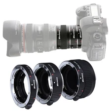 Macro Lens Tube Extension for Canon DSLR, KK-C68 Pro Auto Focus Macro Extensi...