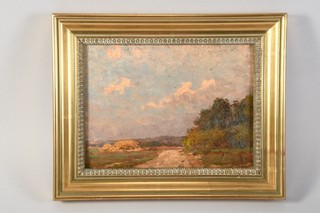 G96N12 Jean Eugène Massé (1856 1950) Painting Summer Landscape Signed