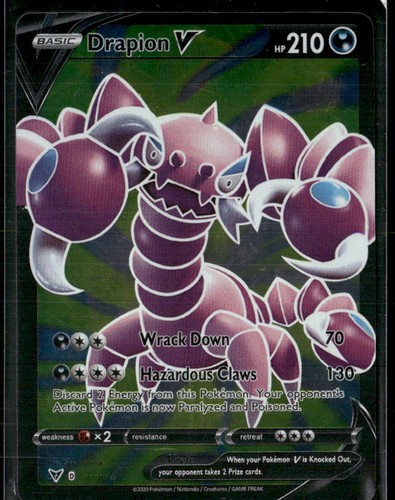 Pokemon TCG Drapion V (Full Art) SWSH04: Vivid Voltage 175/185 NM