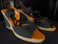 ITALIA Damen Sommerschuhe Wedge Gr. 38, Leinen, sehr guter Zustand!