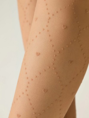 Conte Angelica 20 Den - Fantasy Tights for Girls with Rhombuses in Dots & Hearts
