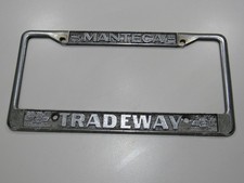 De colección Tradeway Chevrolet Manteca CA Metal Placa Marco Etiqueta Soporte Distribuidor