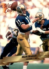 1993 Wild Card Mark Brunell Rookie Green Bay Packers #135. rookie card picture