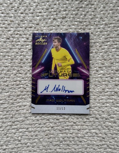Max Woltman 2022 Leaf Ultimate Soccer Futures Autographs Auto #11/12 Liverpool