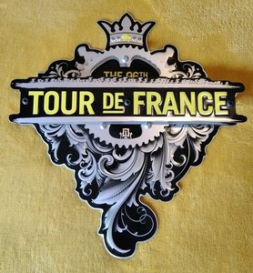 Ancienne Plaque Publicitaire Tour De France - Numéro 140 En Aluminium - Made In France