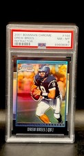 Drew Brees 2001 Bowman Chrome Refractor #144 RC #/1999 PSA 8 HOF Rookie Football