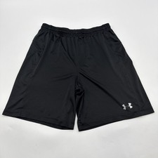 Under Armour Heat Gear Shorts Youth Boys M Black Logo . 39947