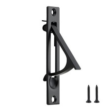 1 Pack Matte Black Pocket Door Pull, Solid Flush Edge Handle, Pocket Door Har...