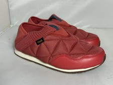 Teva Womens 6 ReEmber Ember Red Slip On Moc Shoes Quilted Casual Camping Outdoor